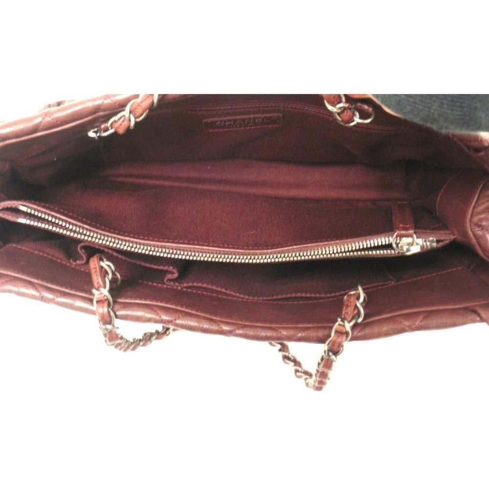 Authentic 2012 Chanel Istanbul Soft Caviar Tote Burgundy Leather Handbag - Picture 9 of 12